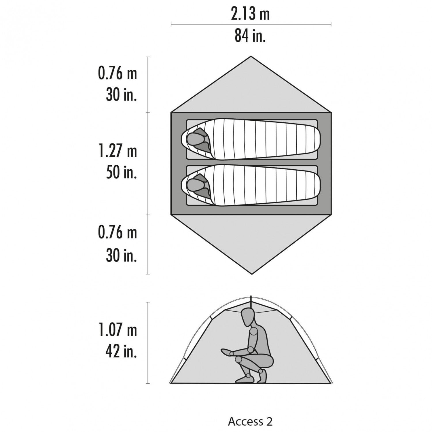 MSR Access 2 Tent - 2-Personen Zelt