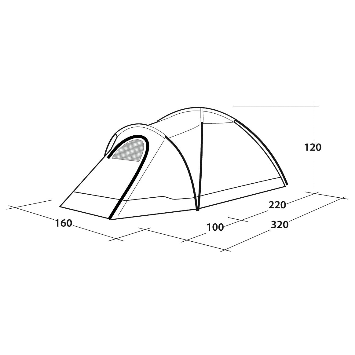 Outwell Cloud 2 - 2-Personen Zelt