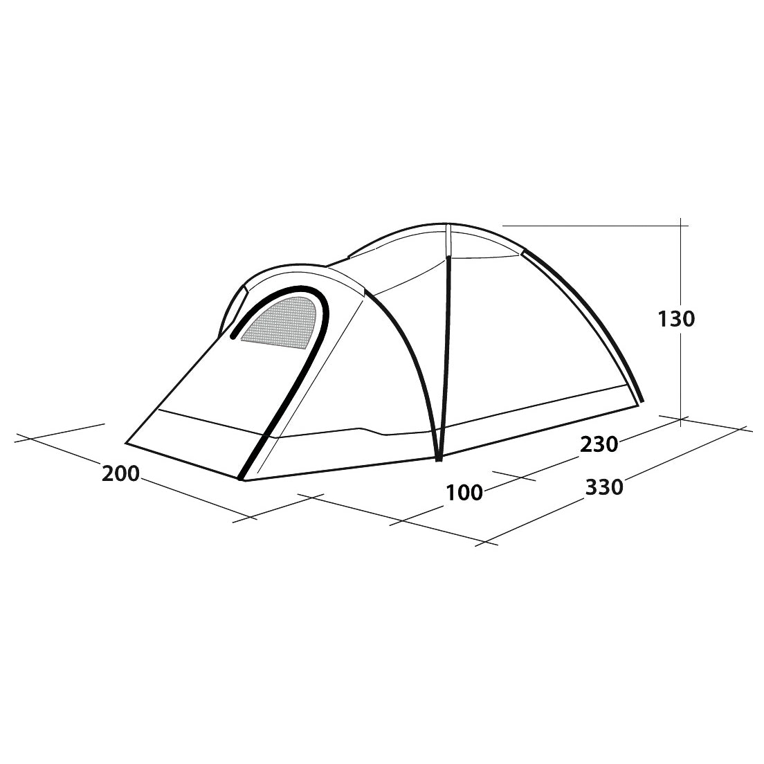Outwell Cloud 3 - 3-Personen Zelt