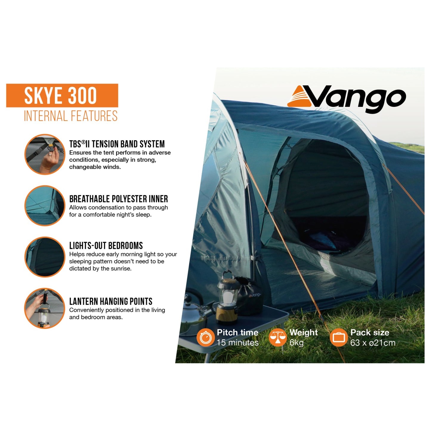 Vango Skye 300 - 3-Personen Zelt