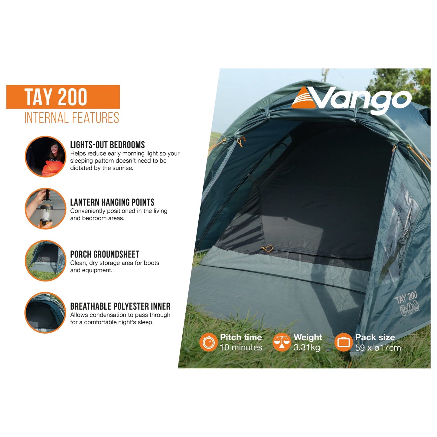 Vango Tay 200 - 2-Personen Zelt