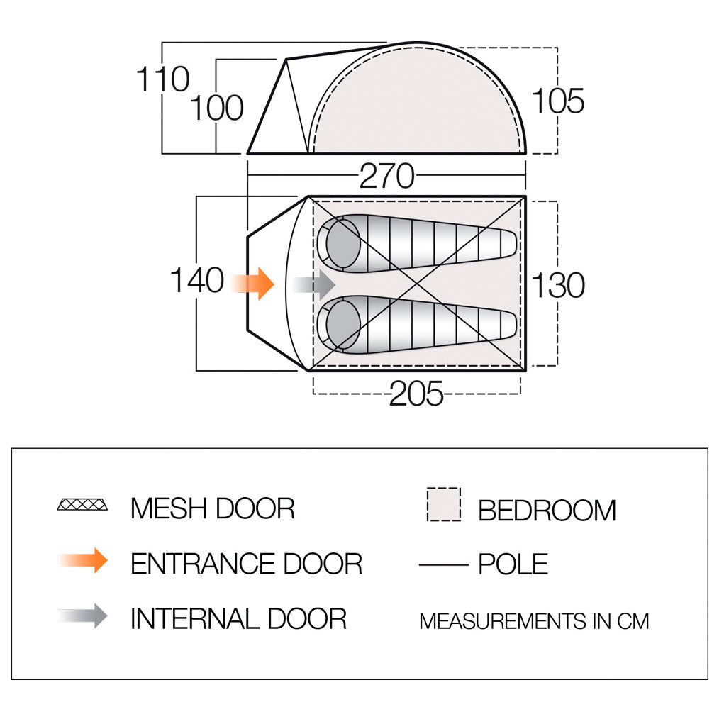 Vango Tay 200 - 2-Personen Zelt