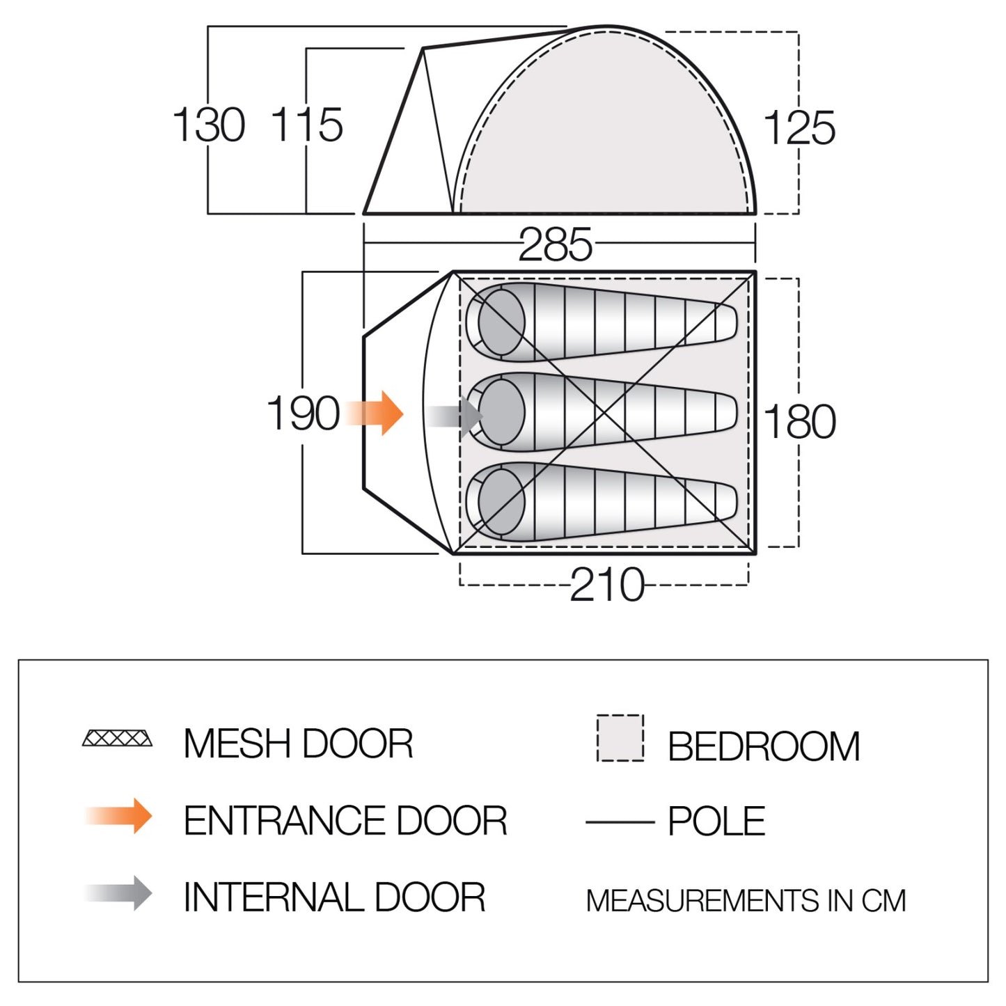 Vango Tay 300 - 3-Personen Zelt